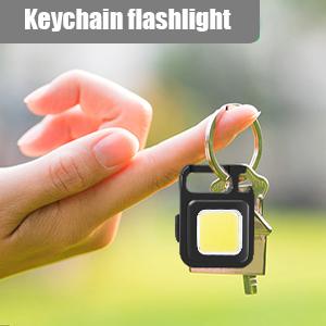 Mini LED COB Flashlight , Keychain Light,500 Lumen Rechargeable Flashlights
