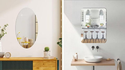 Oval shape mirror