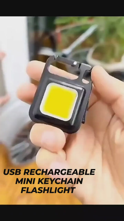 Mini LED COB Flashlight , Keychain Light,500 Lumen Rechargeable Flashlights